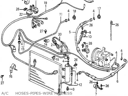 STAY, DISCHARGE HOSE for ACCORD 1983 (D) 4DR DX (KA ... 1949 lincoln wiring harness 