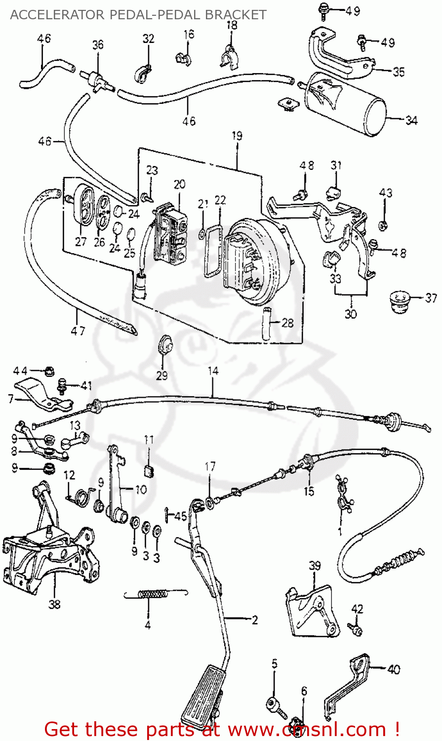 17880SA5010: Wire Actuator Honda - buy the 17880-SA5-010 at CMSNL