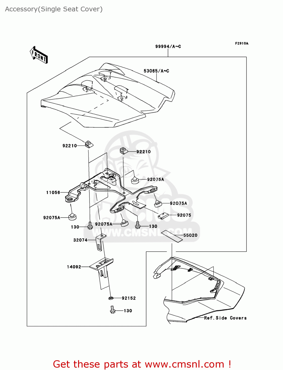 99994020525Y Seat Cowl Kit Psw Kawasaki buy the 99994020525Y at CMSNL