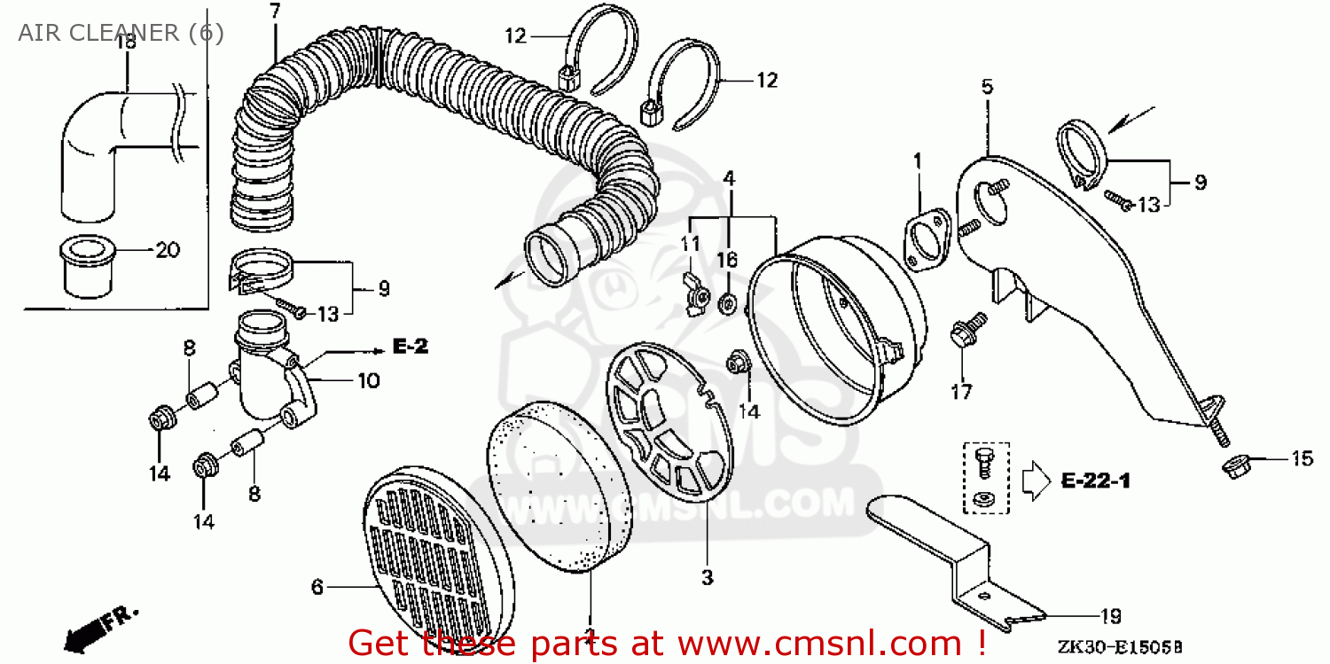 17212ZE3L60: Grid, Air Cleaner Honda - buy the 17212-ZE3-L60 at CMSNL