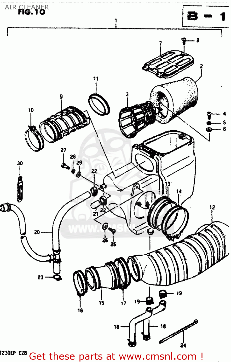 CLEANER ASSEMBLY,AIR for LT230E 1989 (K) order at CMSNL