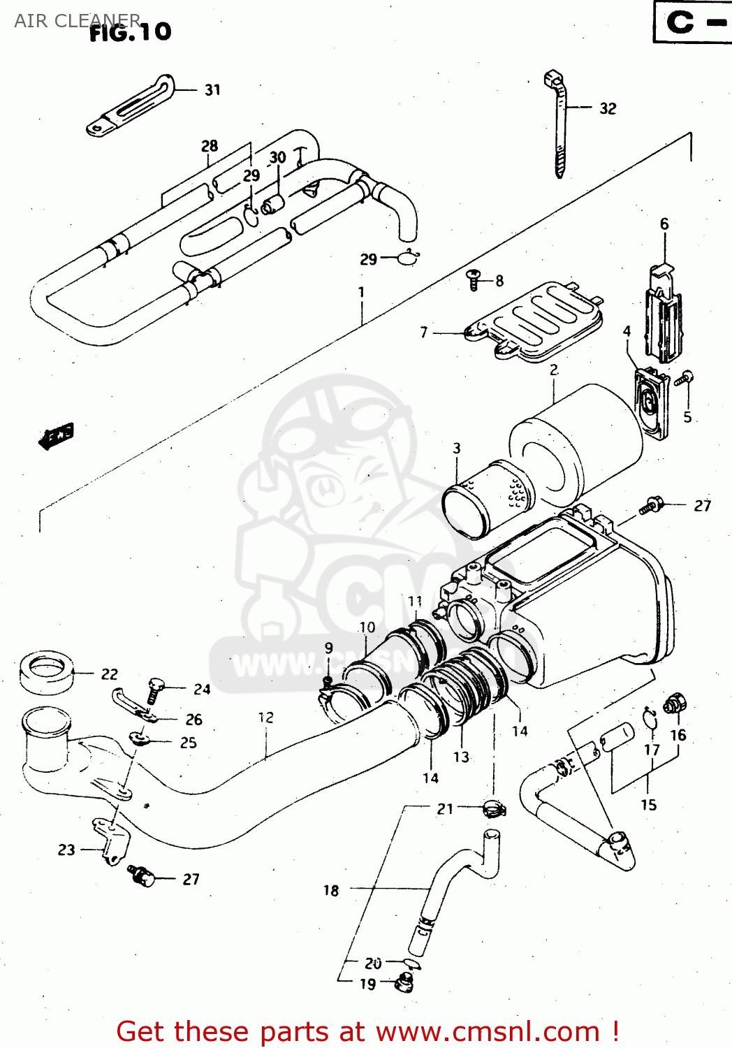 1370039D10 Cleaner Assembly,air Suzuki buy the 1370039D10 at CMSNL