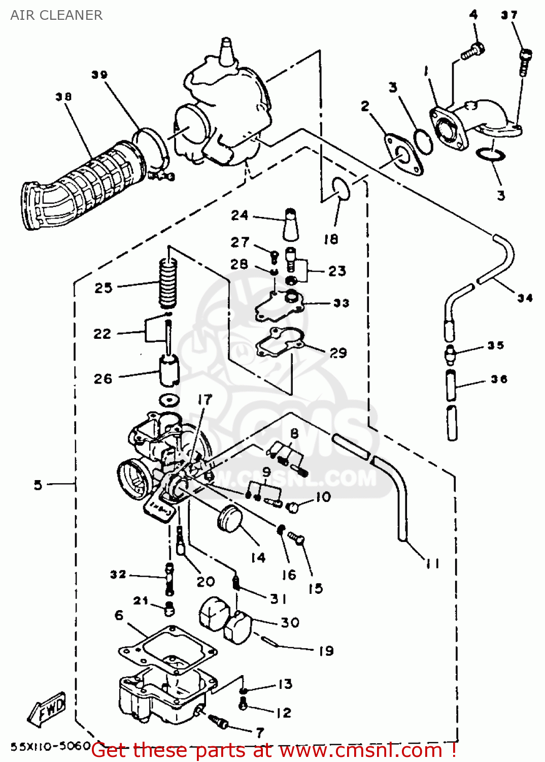 CARBURETOR SET (55X) for YFM80S MOTO-4 1986 - order at CMSNL