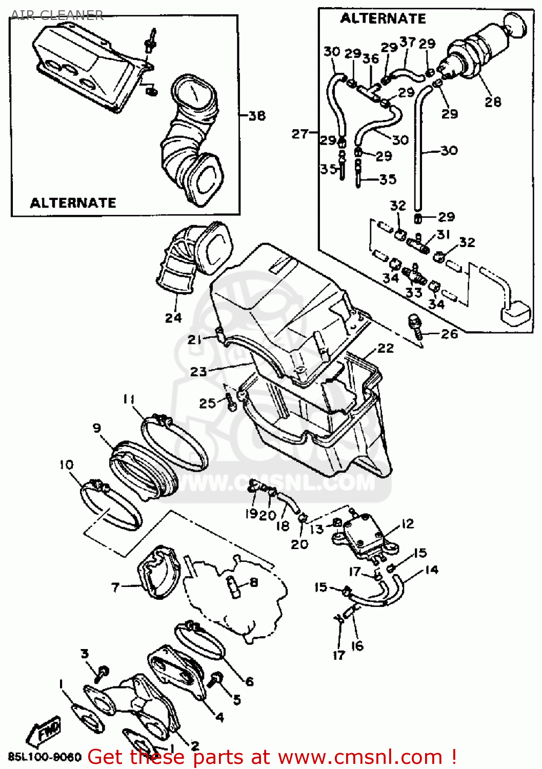 85LW144200 Fresh Air Intake Kit Yamaha buy the 85LW144200 at CMSNL