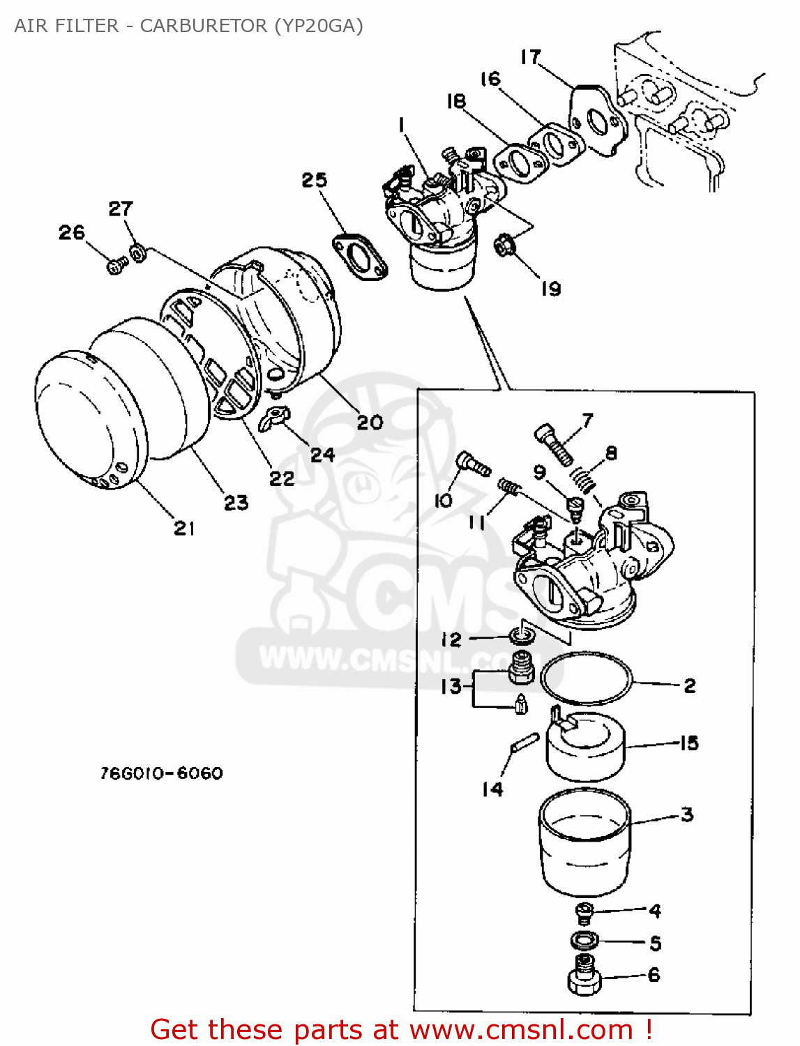 7G41445102: Element, Air Cleaner Yamaha - buy the 7G4-14451-02 at CMSNL