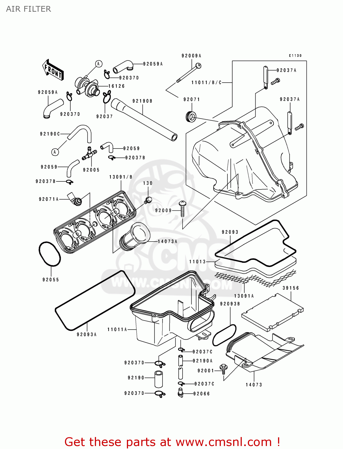 921901090 Tube,valveair Filter Kawasaki buy the 921901090 at CMSNL