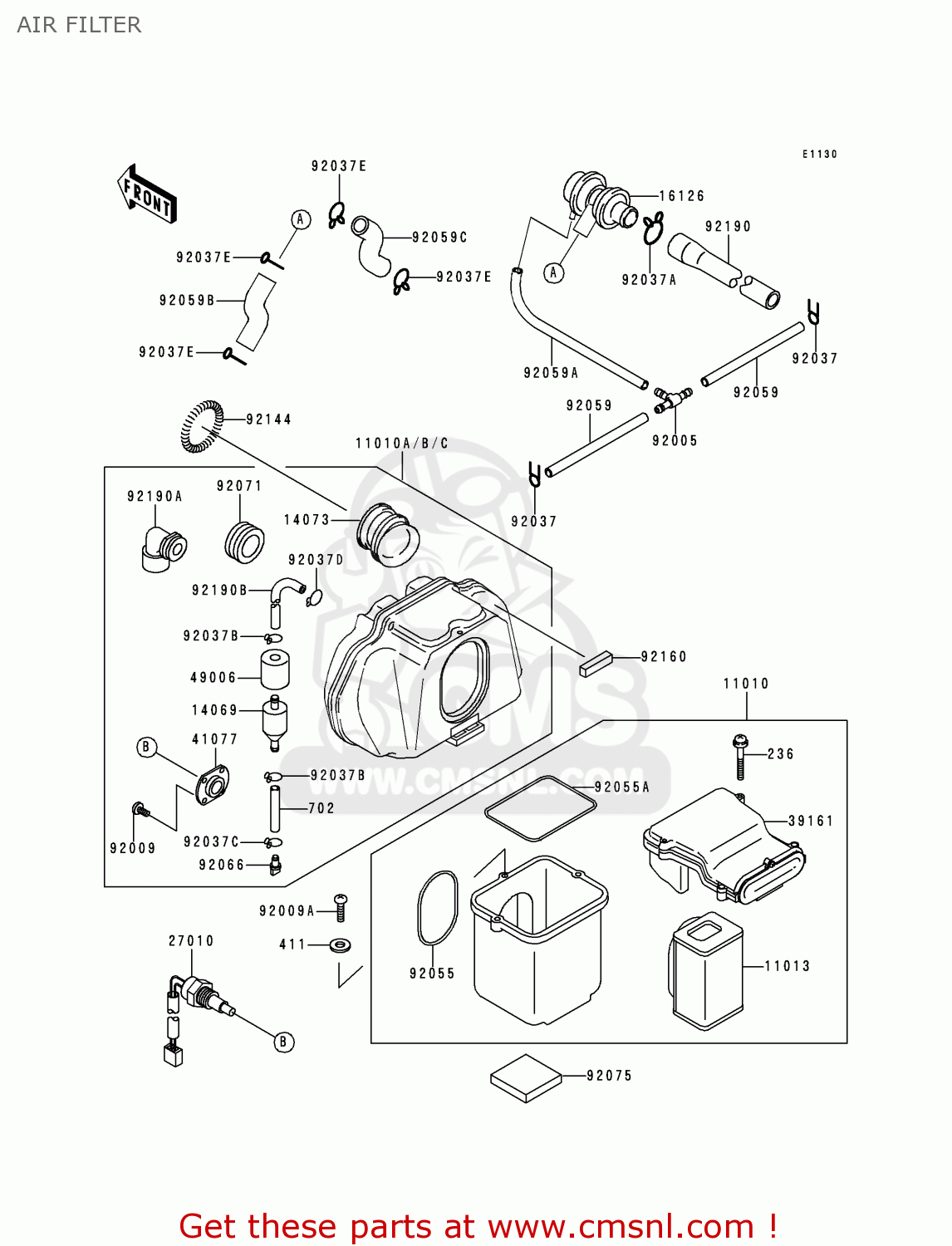 921901144: Tube,valve-air Filter Kawasaki - Buy The 92190-1144 At Cmsnl