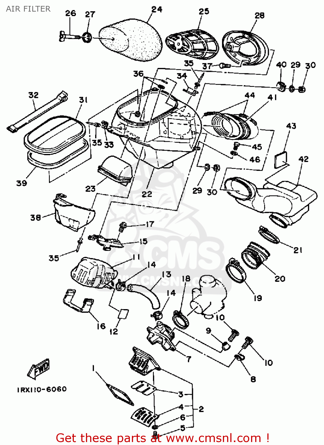 38W1358100: Chamber, Air Yamaha - buy the 38W-13581-00-00 at CMSNL