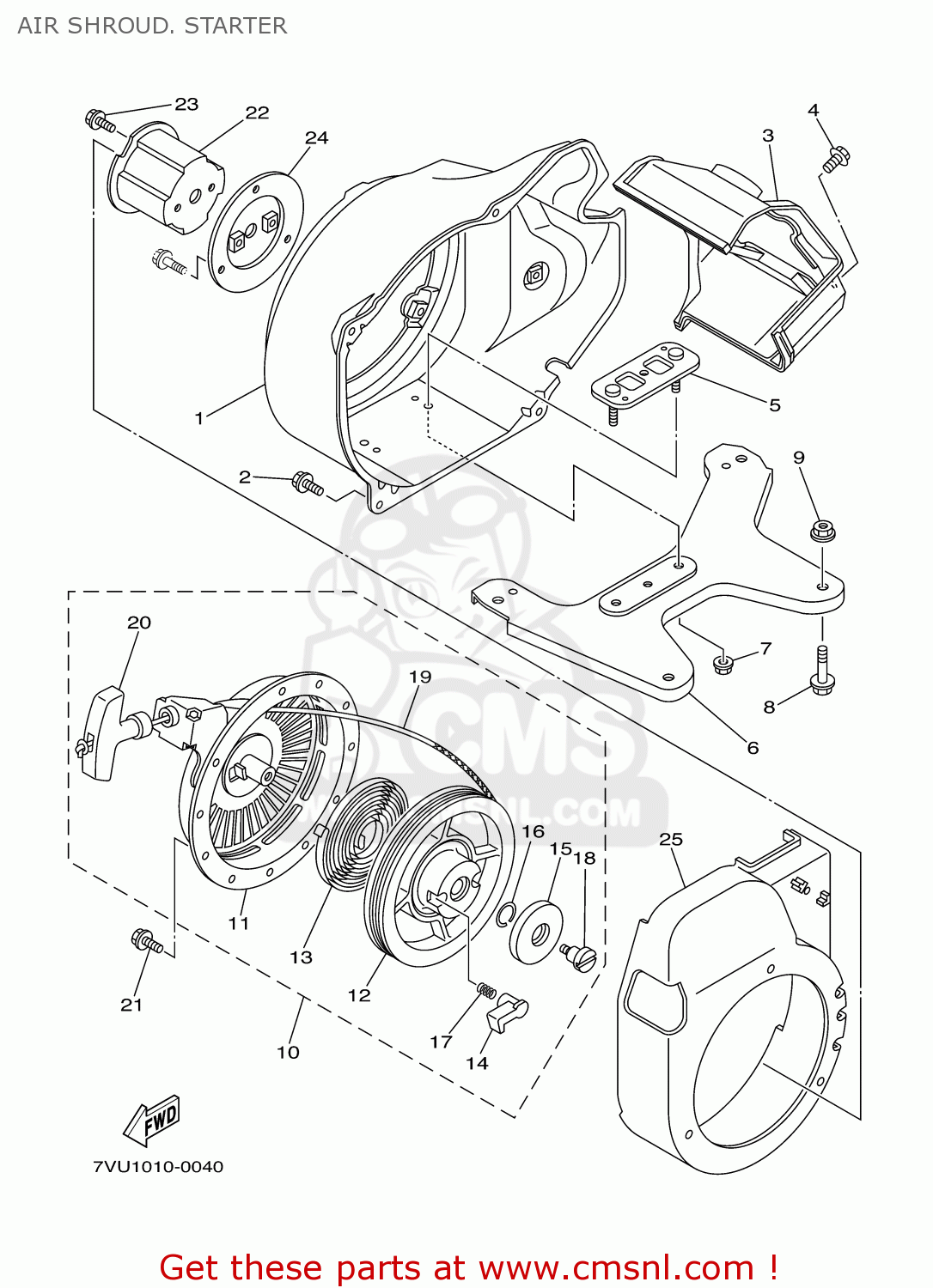 Yamaha BRACKET, ENGINE 1 7VU1101110