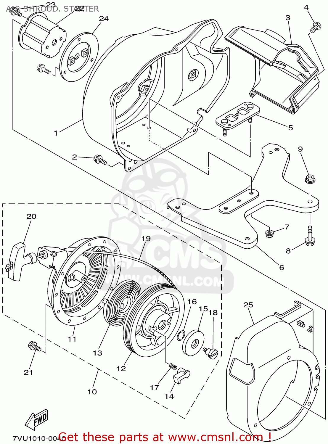 Yamaha BRACKET, ENGINE 1 7VU1101100