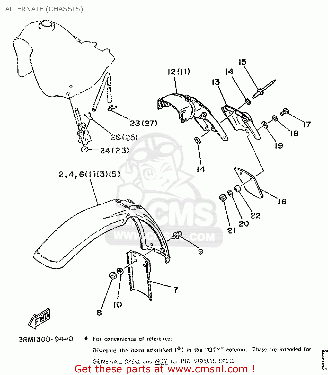 3BN21511F0: Fender, Front Yamaha - buy the 3BN-21511-F0 at CMSNL