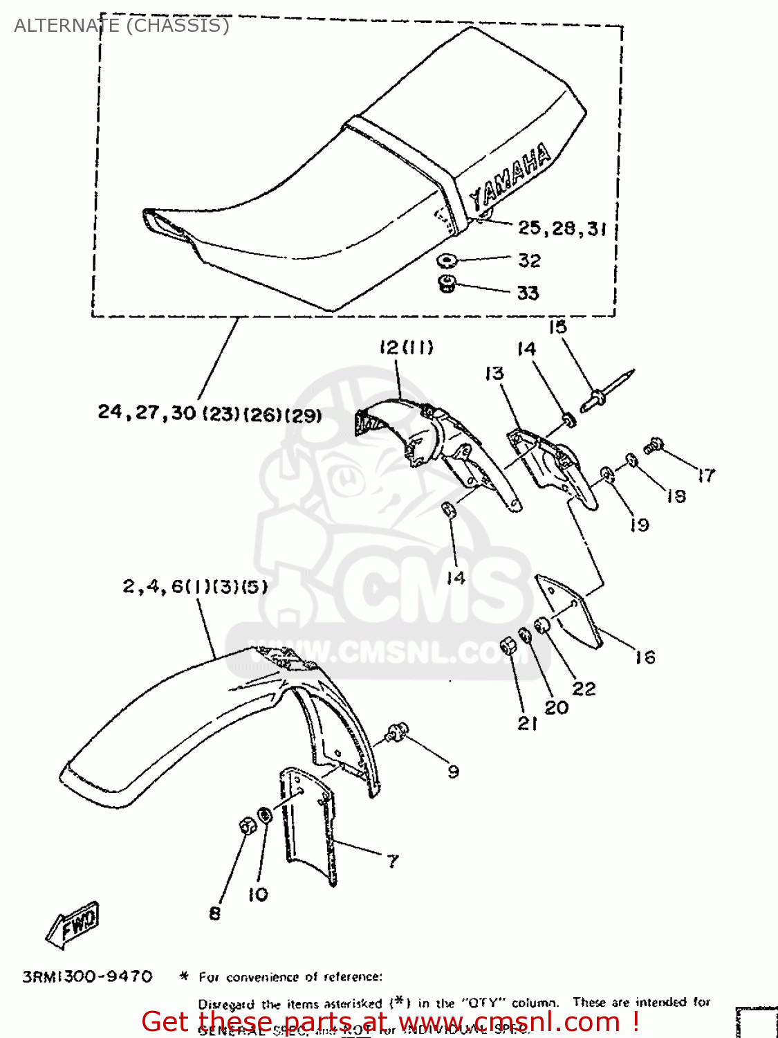 3ET2473030: Double Seat Assy Yamaha - buy the 3ET-24730-30 at CMSNL