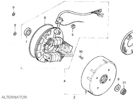 STATOR COMP. for TRX70 FOURTRAX 70 1986 (G) USA - order at CMSNL | Trx70 Wiring Diagram | | Cmsnl.com