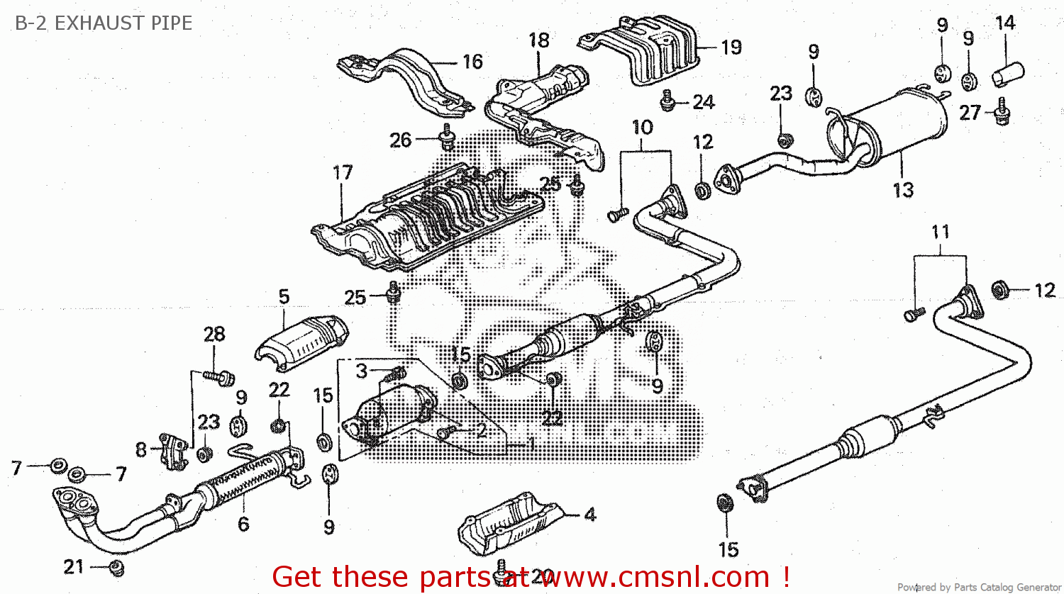 18220SF1G05 Pipe B,exhaust Honda buy the 18220SF1G05 at CMSNL