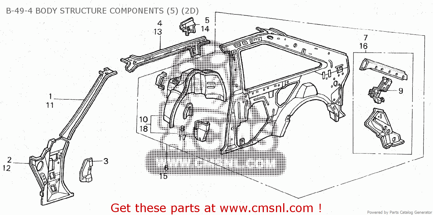 64133SE0000 Cover, Fr. Inner Lower Honda buy the 64133SE0000 at CMSNL