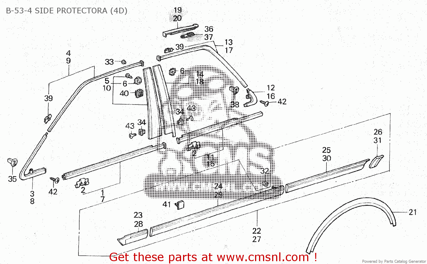 74316SE3000: Mldg L,roof Honda - buy the 74316-SE3-000 at CMSNL