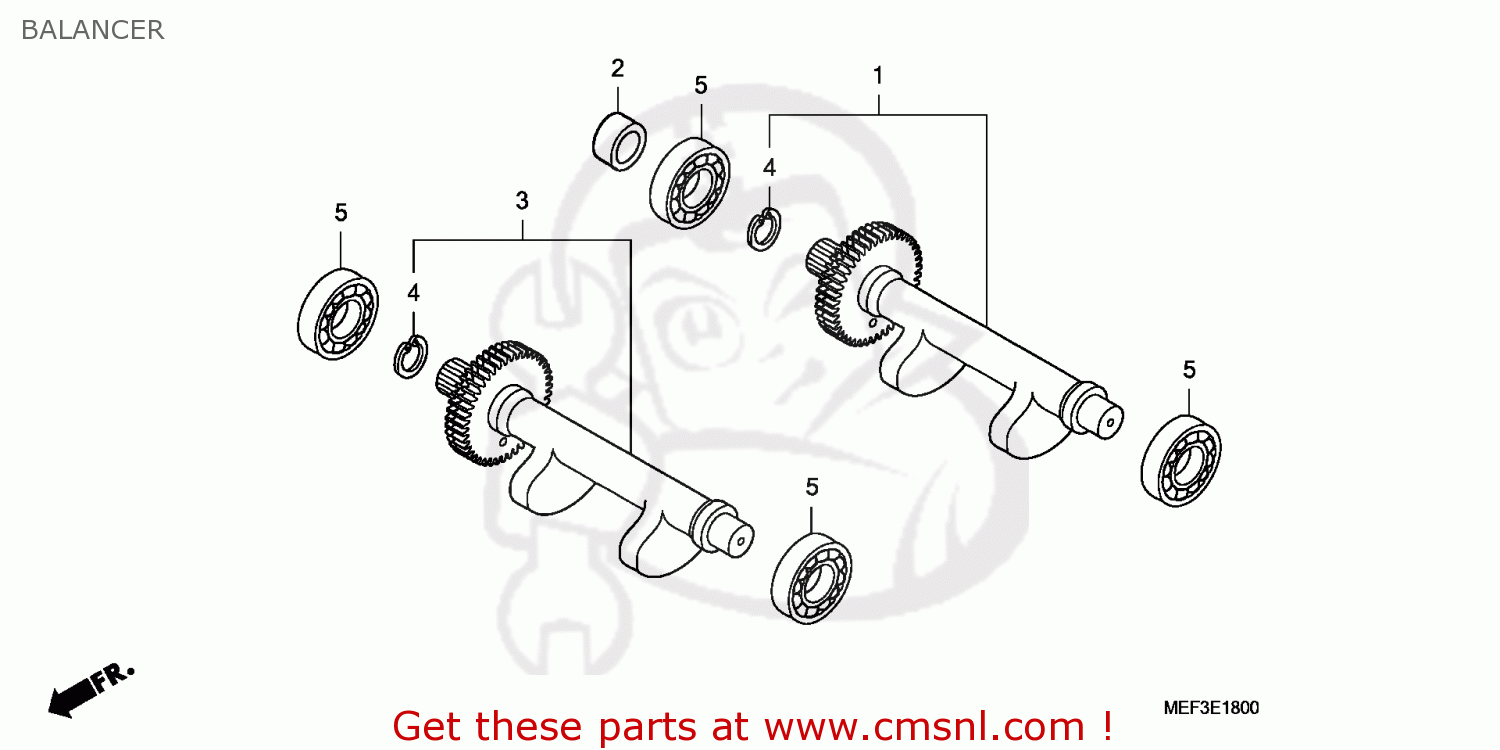 13410MEF010 Balancer Shaft A, Honda buy the 13410MEF010 at CMSNL