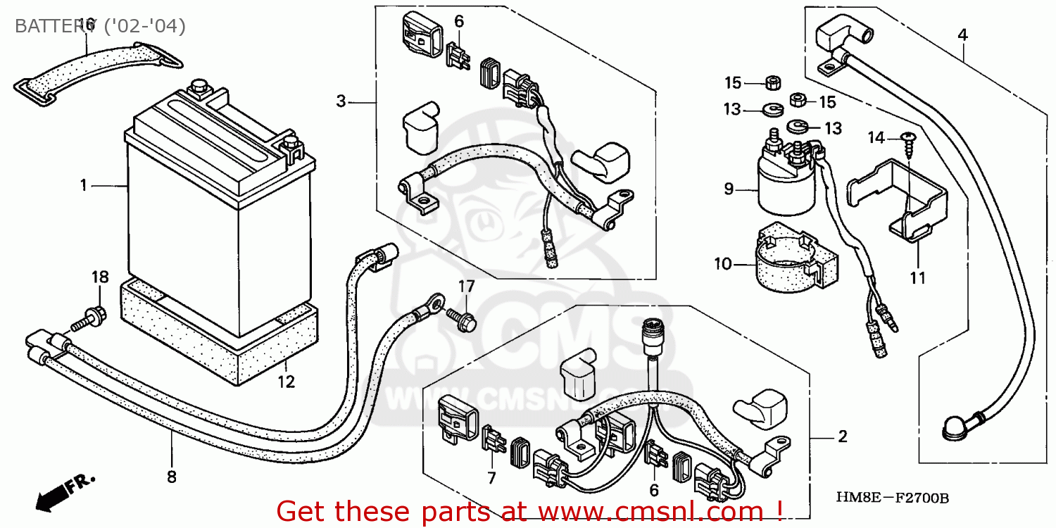 32401hm8a50: Cable,start Bat Honda - Buy The 32401-hm8-a50 At Cmsnl