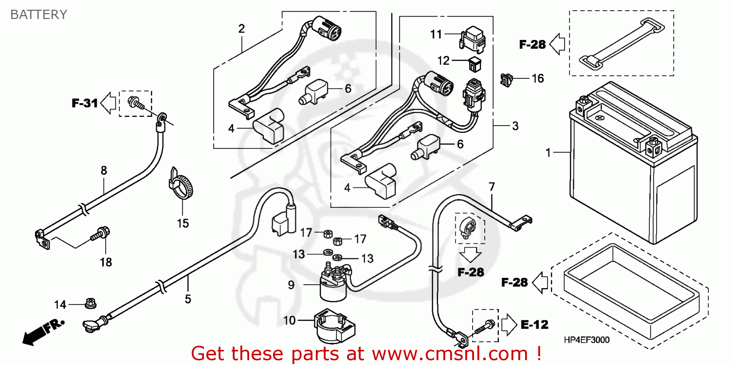32401HP5A60 Cable, Relay Battery Honda buy the 32401HP5A60 at CMSNL