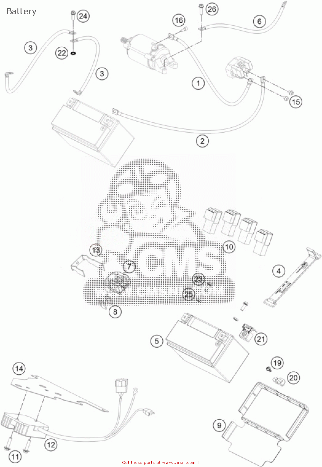 64111053000: Battery Htz12a-bs(da) Ktm - buy the 64111053000 at CMSNL