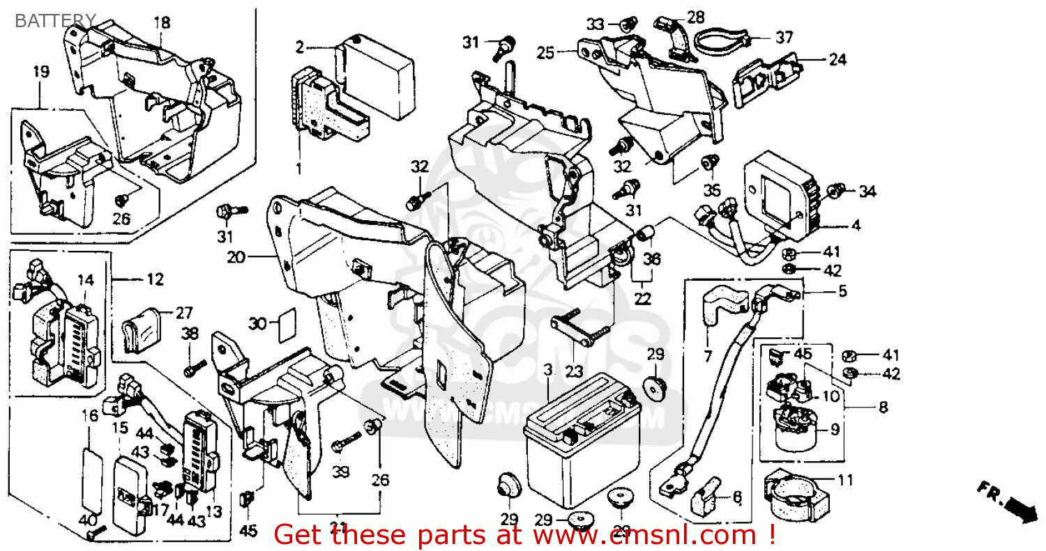 87506MR1300: Mark,battery Caut Honda - buy the 87506-MR1-300 at CMSNL