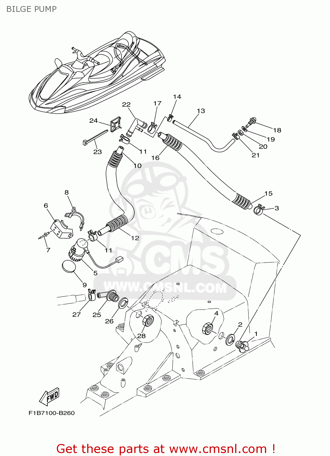 Yamaha PACKING, BILGE (NAS) F1BU765600