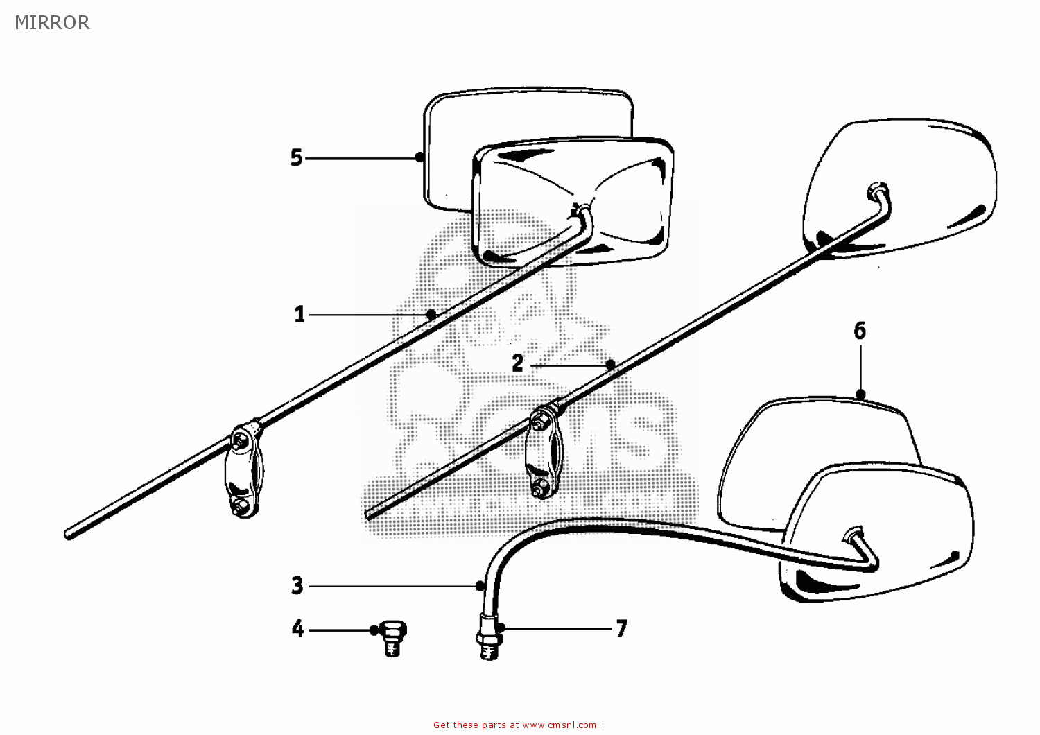 Bmw R60 Mirrors BMW R 60/2 1960-1969 MIRROR - buy original MIRROR spares online