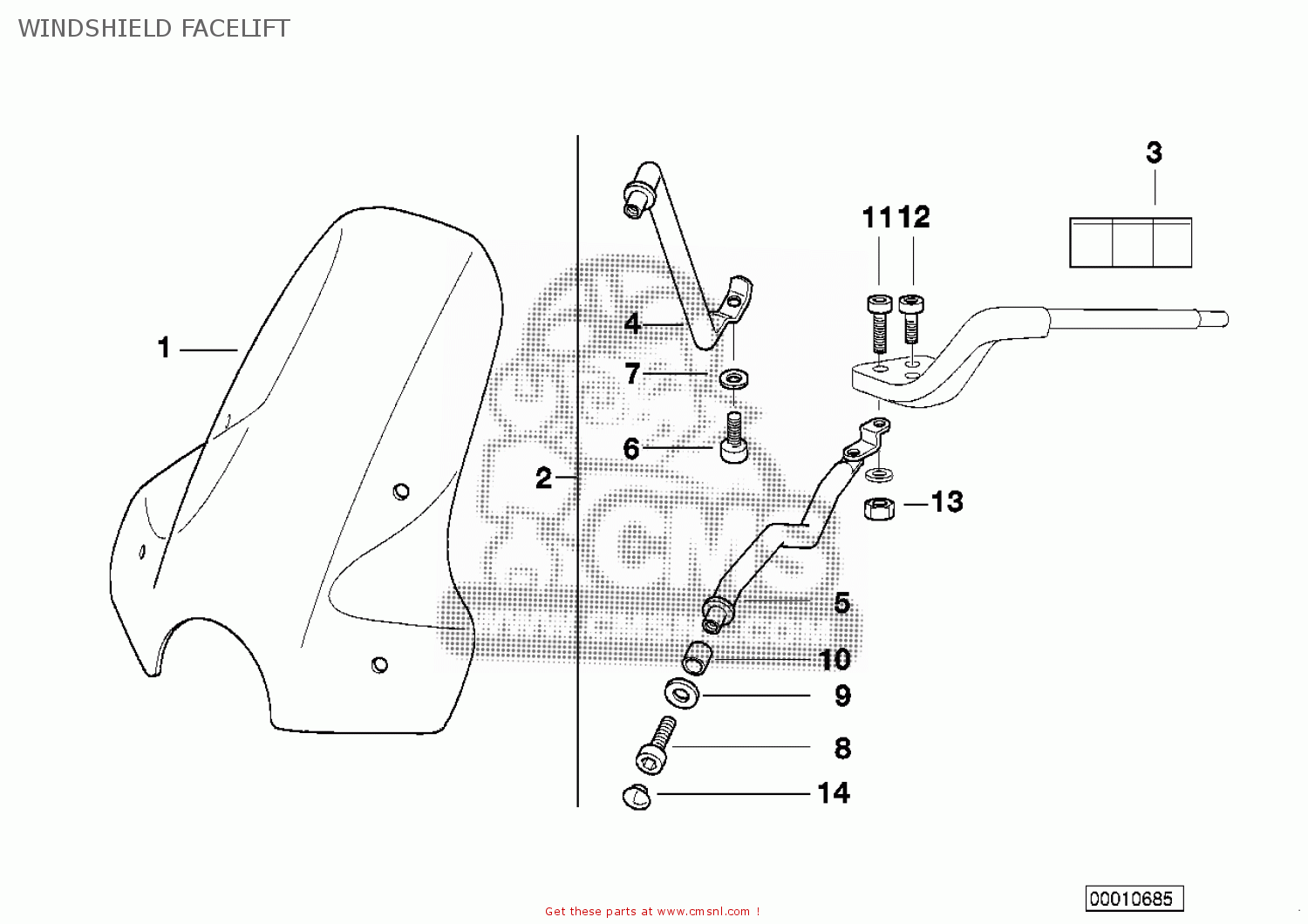 BMW R 850 R (0401,0406) 1994-2002 WINDSHIELD FACELIFT - buy original ...