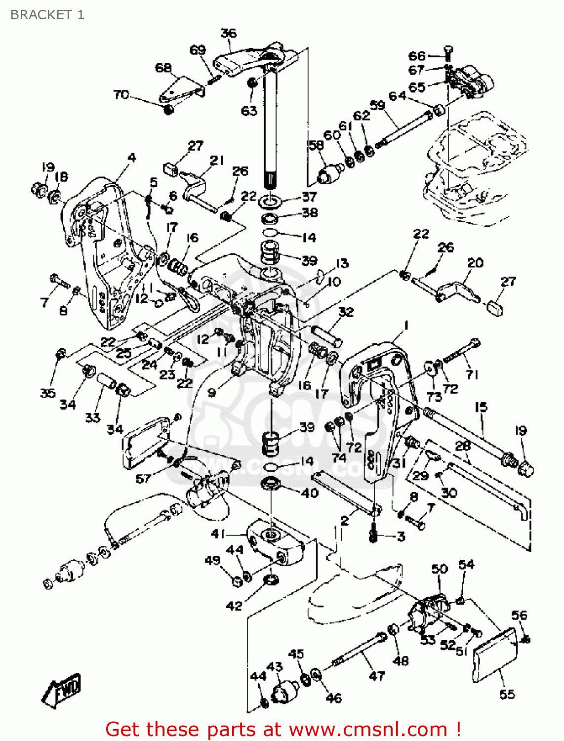 6884251002EJ: Steering Bracket Assy Yamaha - buy the 688-42510-02-EJ at ...