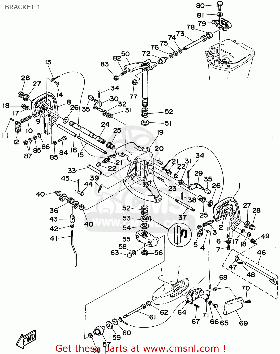 6974318502: Lever, Tilt Stop 2 Yamaha - buy the 697-43185-02 at CMSNL