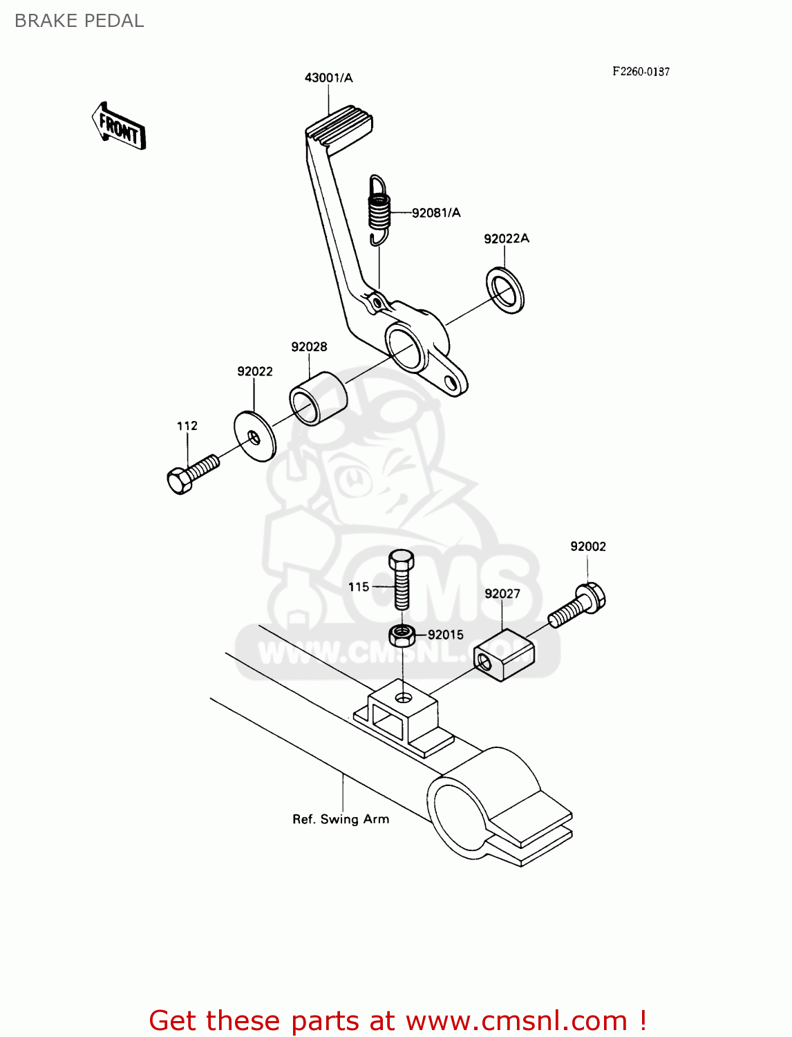 920811672 Spring,brake Pedal Kawasaki buy the 920811672 at CMSNL