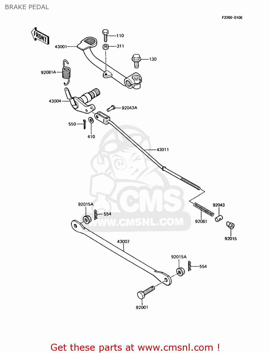 430041047 Shaftbrake Kawasaki buy the 430041047 at CMSNL