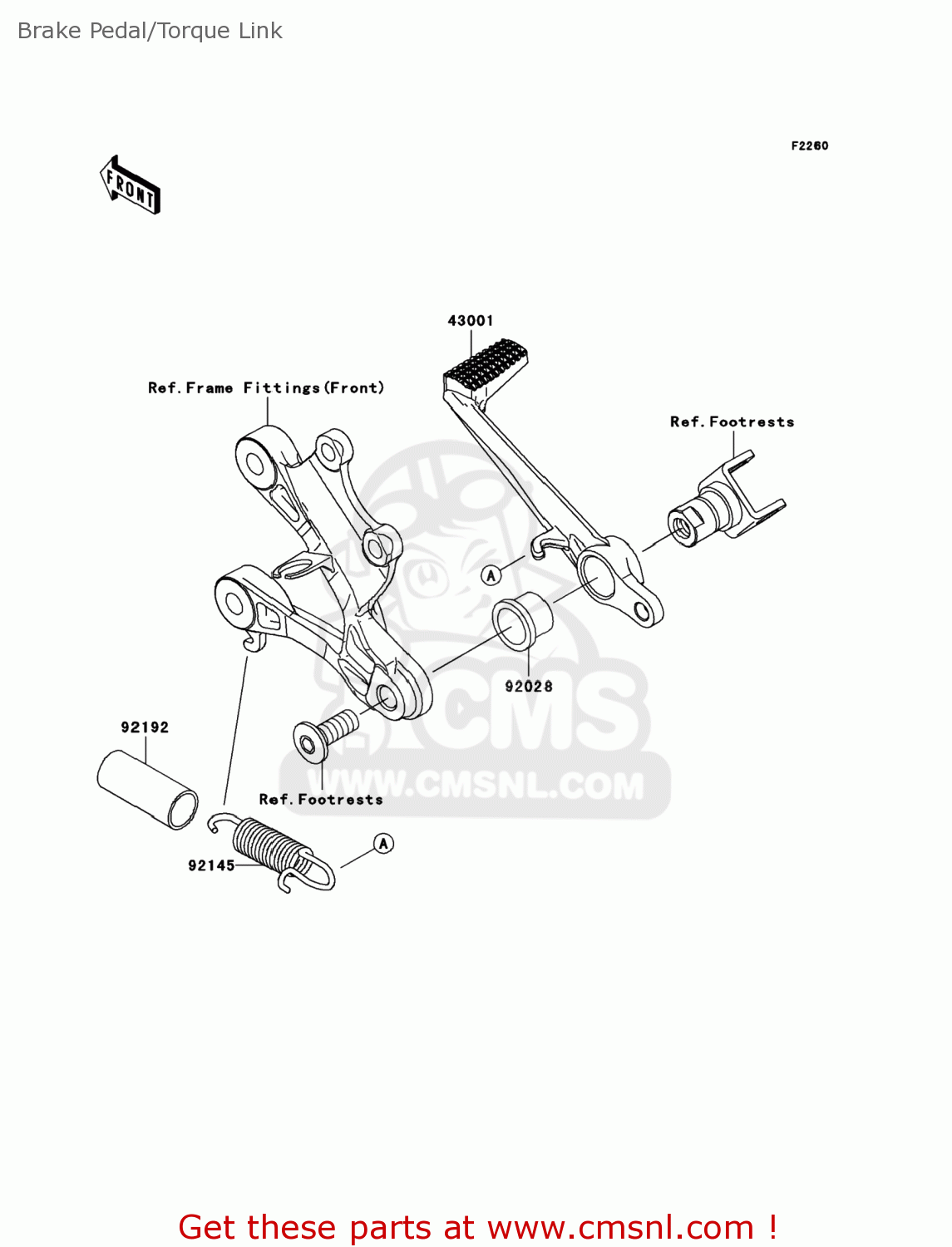 430010118 Leverbrake,pedal Kawasaki buy the 430010118 at CMSNL