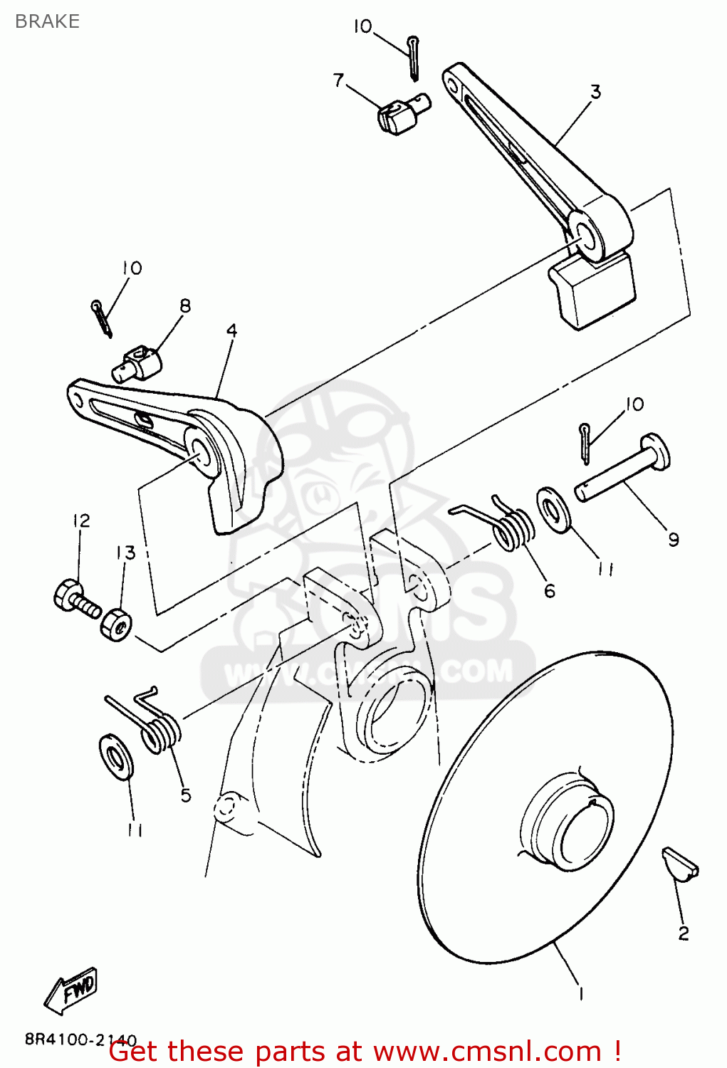 8BC2573000 Caliper Body Comp.1 Yamaha buy the 8BC2573000 at CMSNL