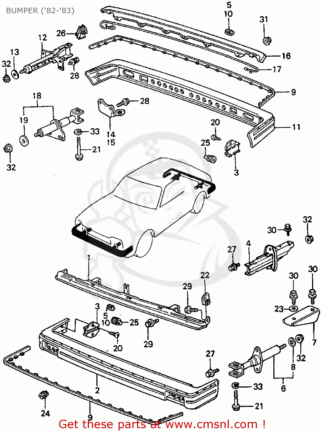 APRON ASSY,RR.BPR for CIVIC 1982 (C) 4DR1500 (KA,KH,KL) - order at CMSNL