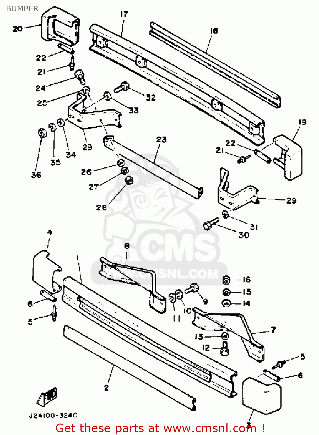J427817400 Stay, Rear Bumper Yamaha buy the J427817400 at CMSNL