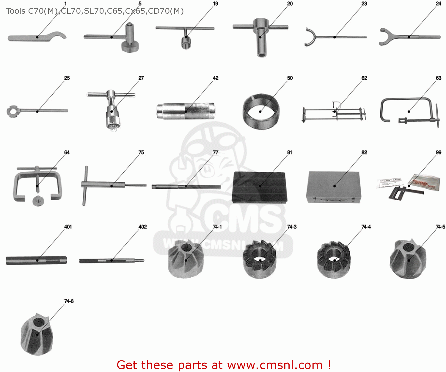 079001180000 Special Tool Set Honda buy the 079001180000 at CMSNL