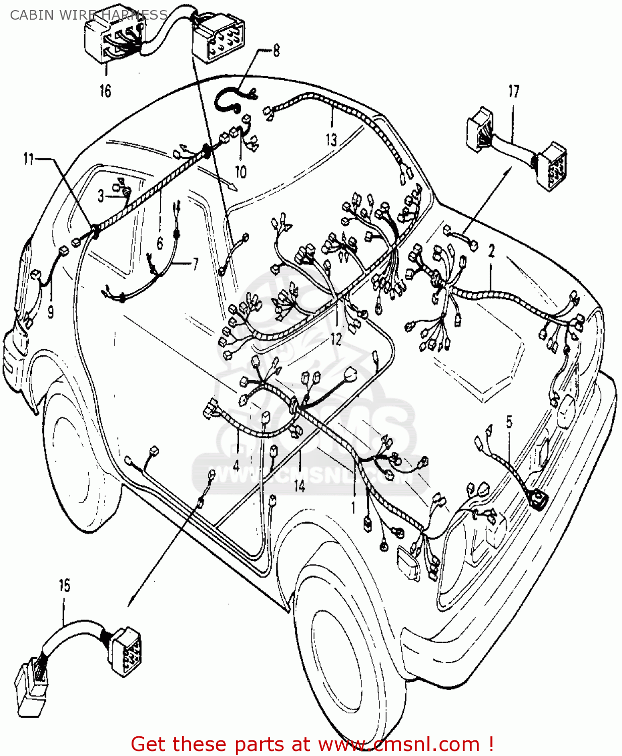 32100634677 Wire Harness, R. Honda buy the 32100634677 at CMSNL