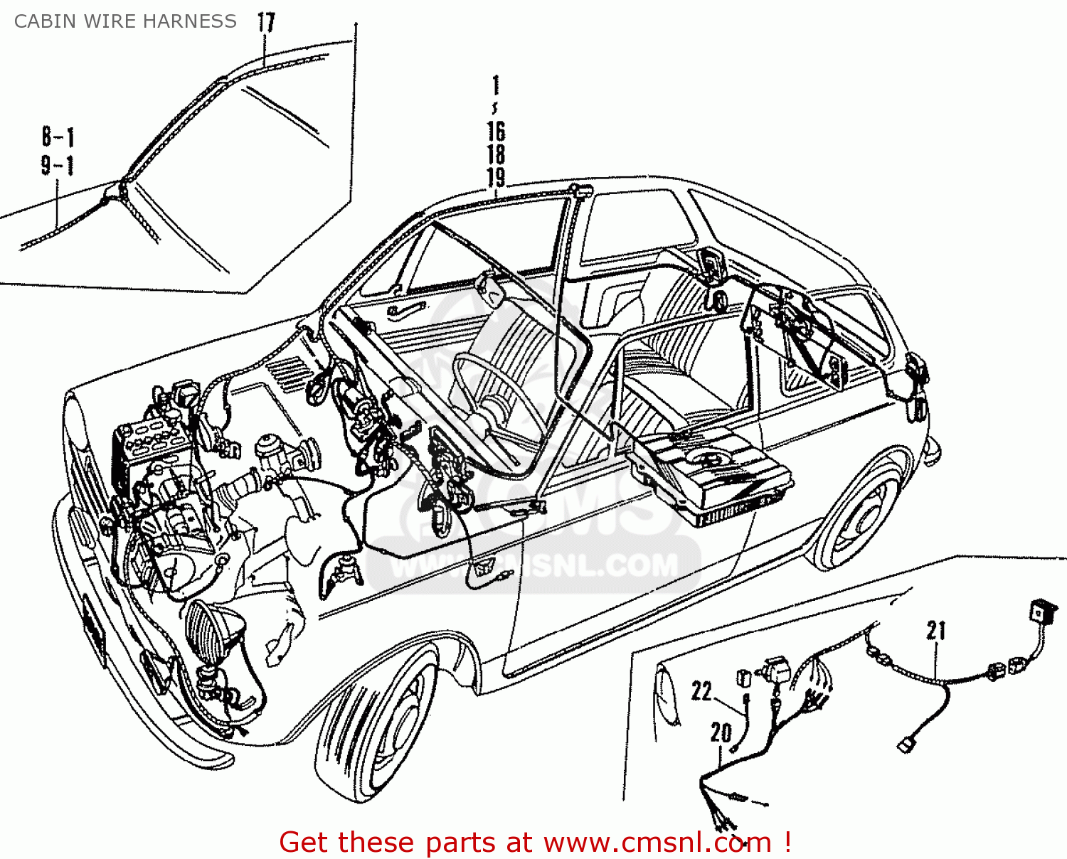 32100580612 Wire Harness, Cabin Honda buy the 32100580612 at CMSNL