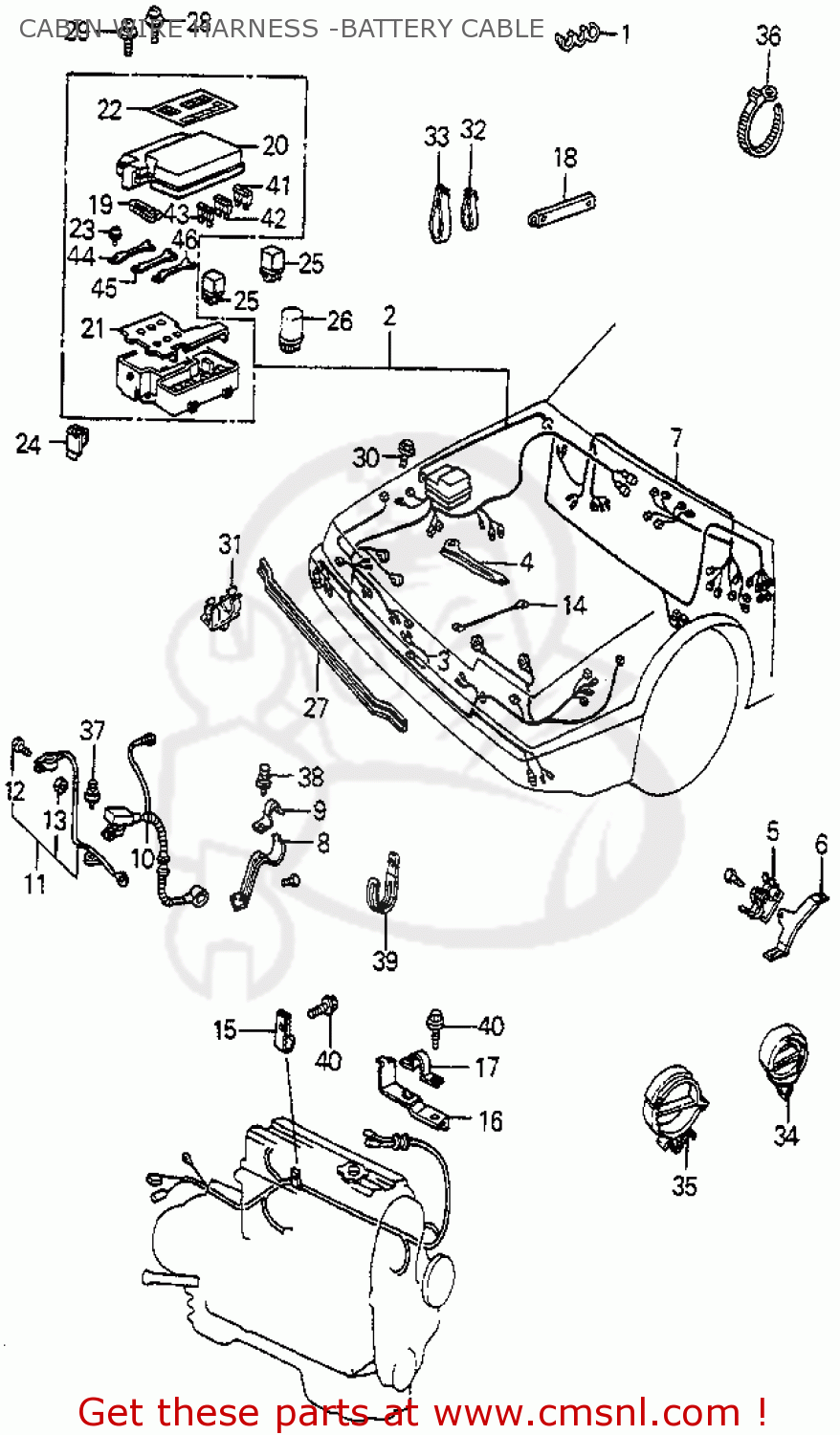 32100SA5669 Wire Harness, Cabin Honda buy the 32100SA5669 at CMSNL