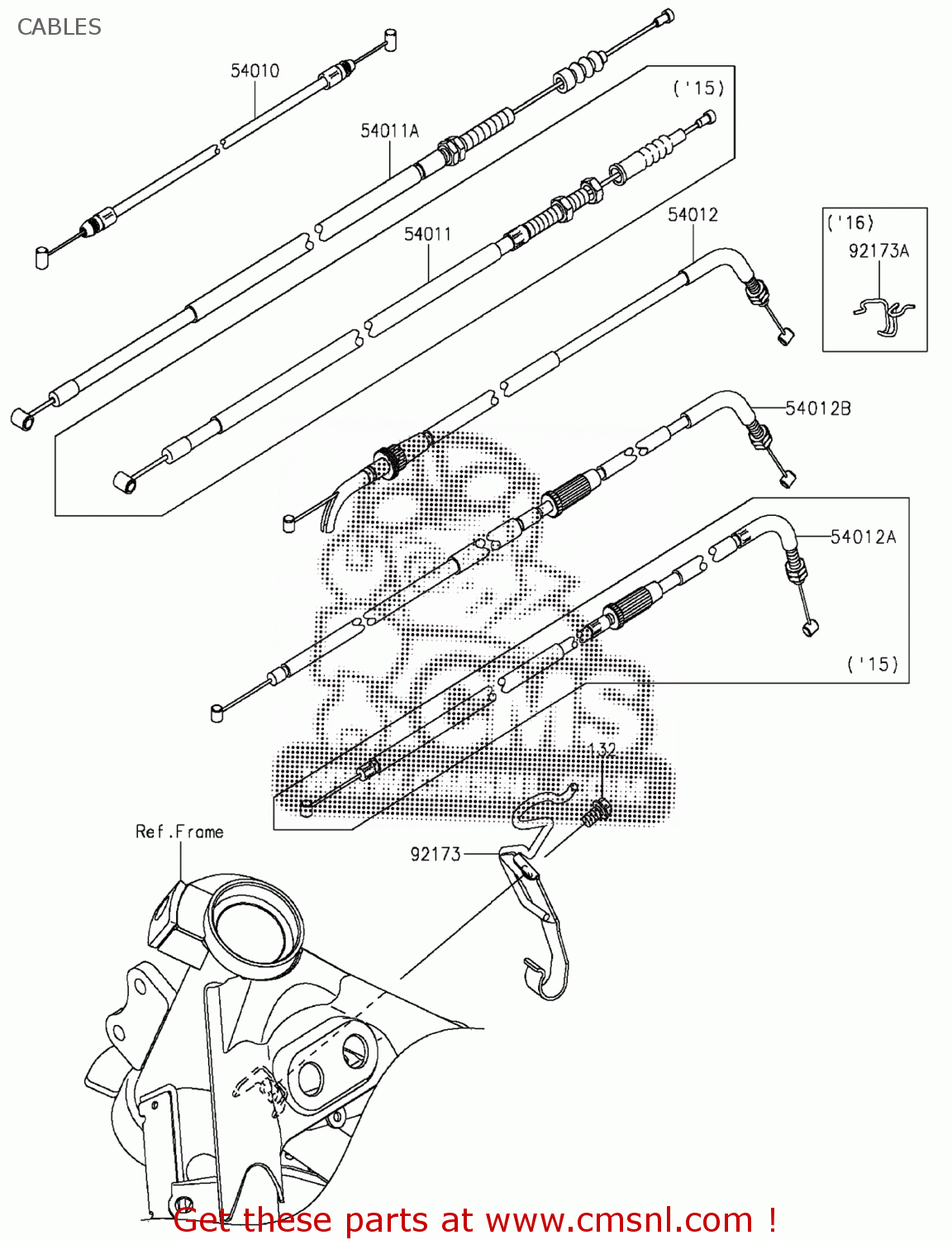 540120632 Cablethrottle,return Kawasaki buy the 540120632 at CMSNL
