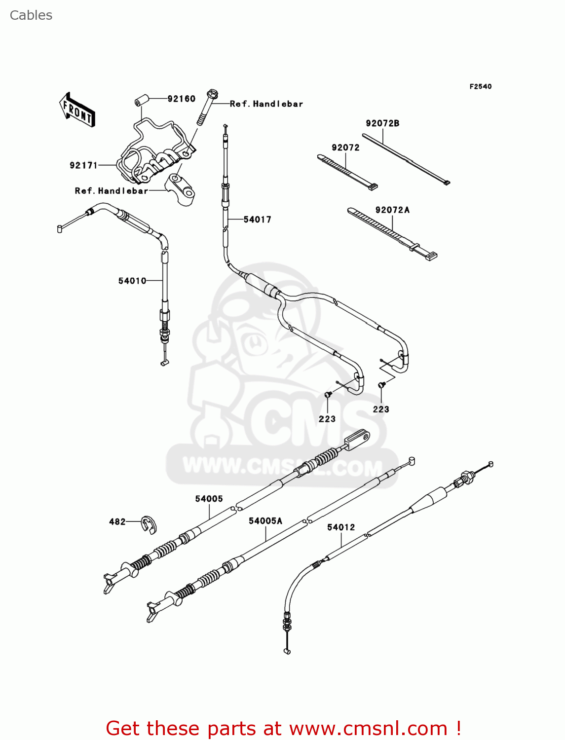 540100027 Cable,front Diff Lock Kawasaki buy the 540100027 at CMSNL