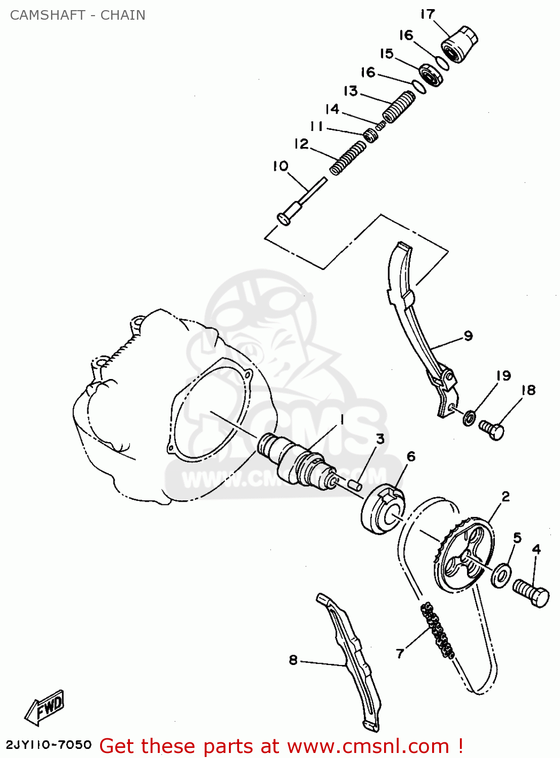 1KH1217600 Sprocket, Cam Chain Yamaha buy the 1KH1217600 at CMSNL