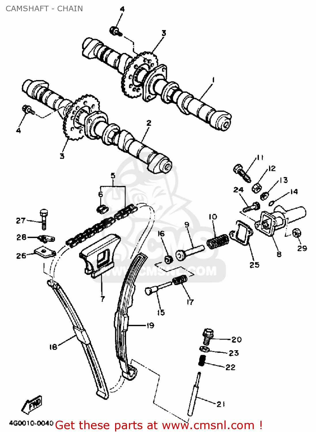 SPRING, COMPRESSION (4G0) for XS400 MAXIM 1983 (D) USA order at CMSNL