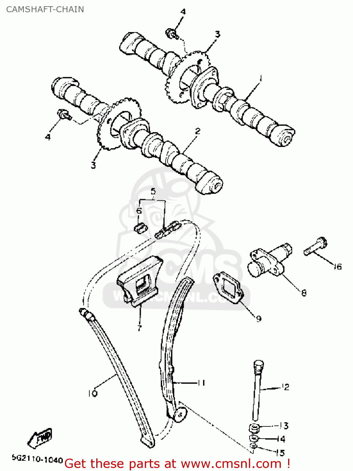 4K01218100 Camshaft 2 Yamaha buy the 4K01218100 at CMSNL