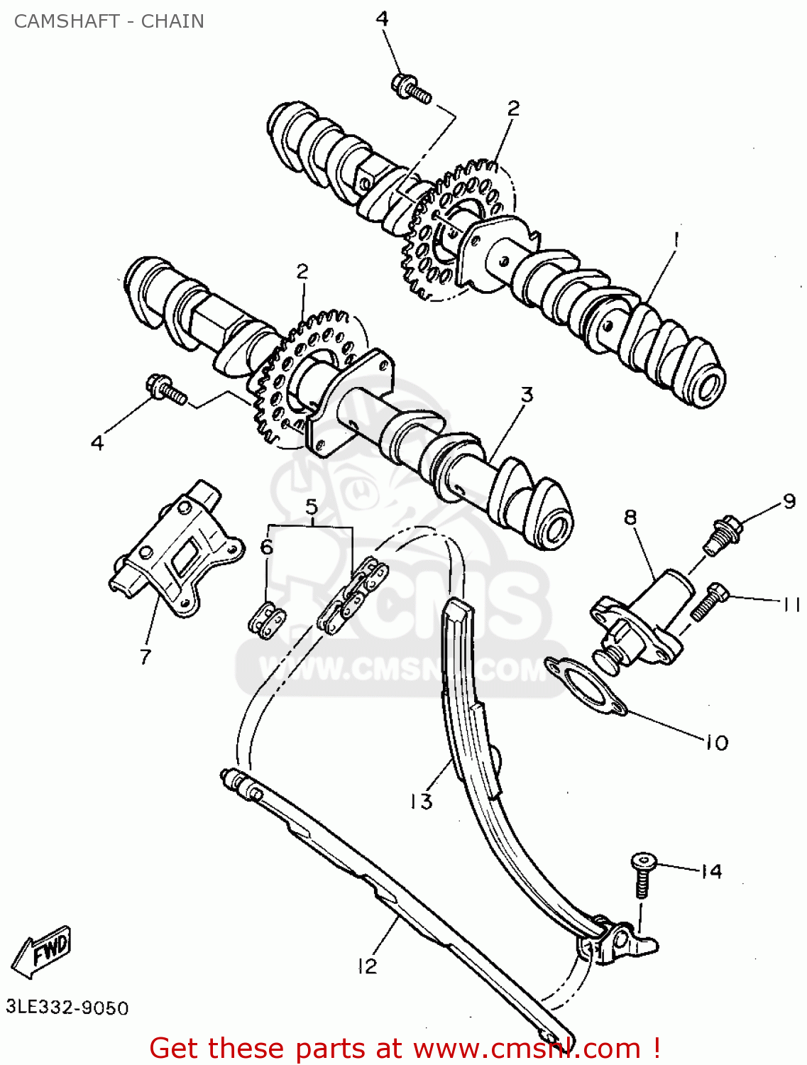 DAMPER, CHAIN 2 for FZR1000 1994 4PM1 EUROPE 243GM300E1 order at CMSNL