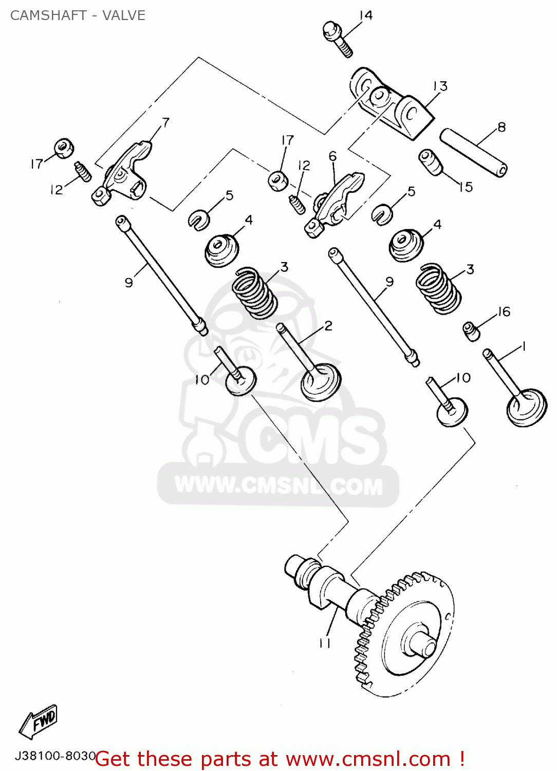 J381215101 Arm, Valve Rocker Yamaha buy the J381215101 at CMSNL