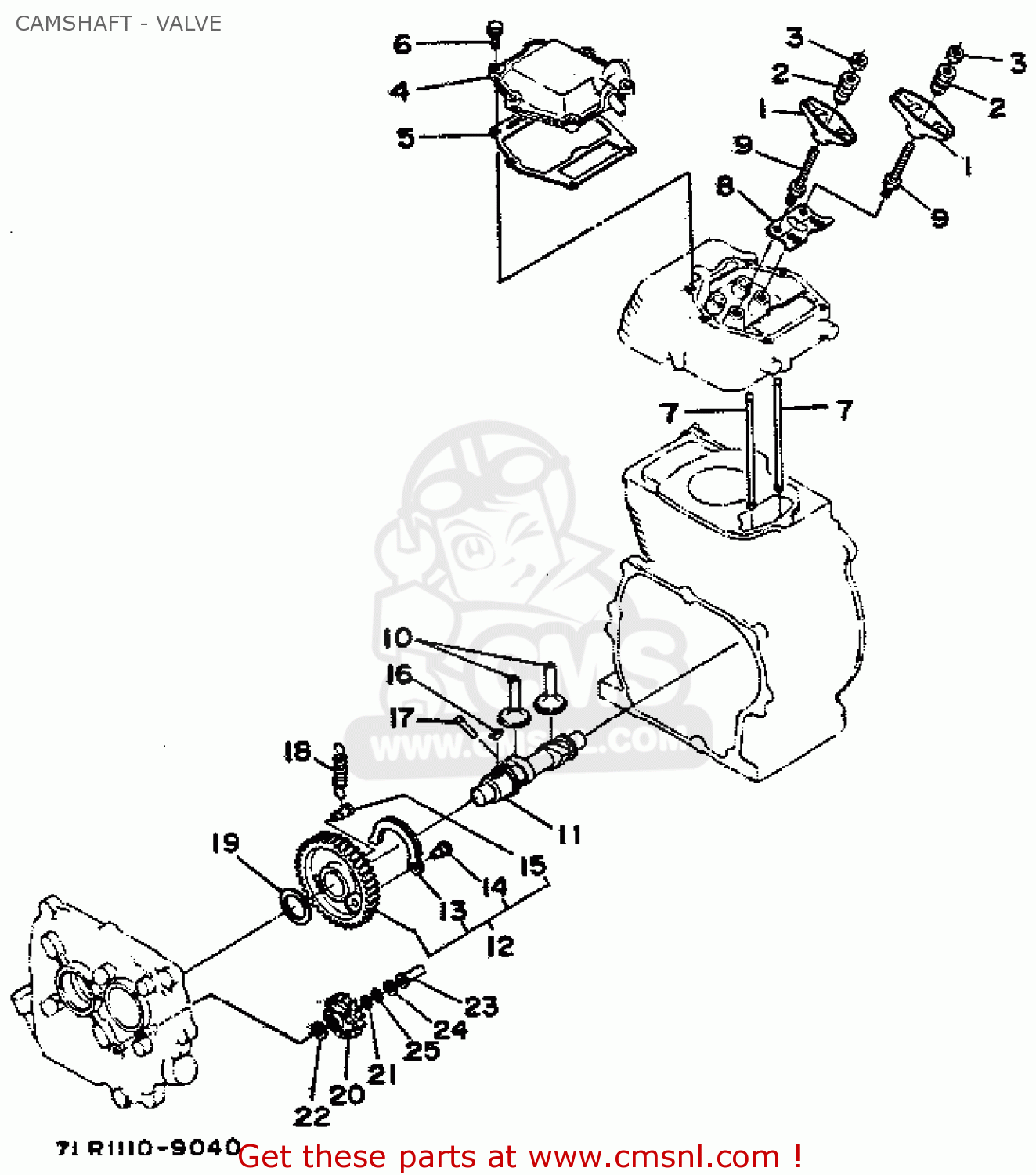 YF1262715551 Lifter, Valve Yamaha buy the YF1262715551 at CMSNL