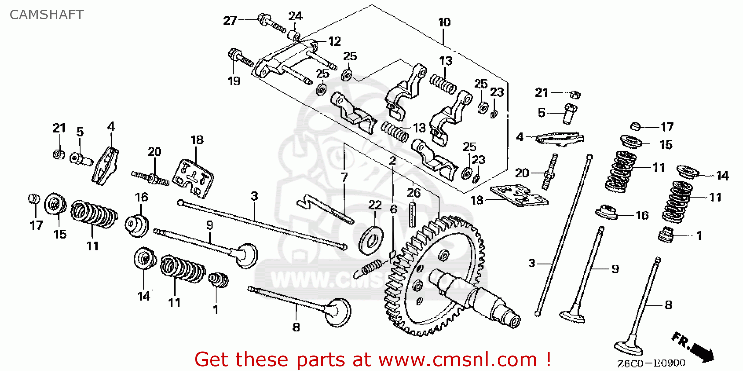 Honda CAMSHAFT ASSY 14100Z6DV40 Honda CAMSHAFT ASSY 14100Z6DV40