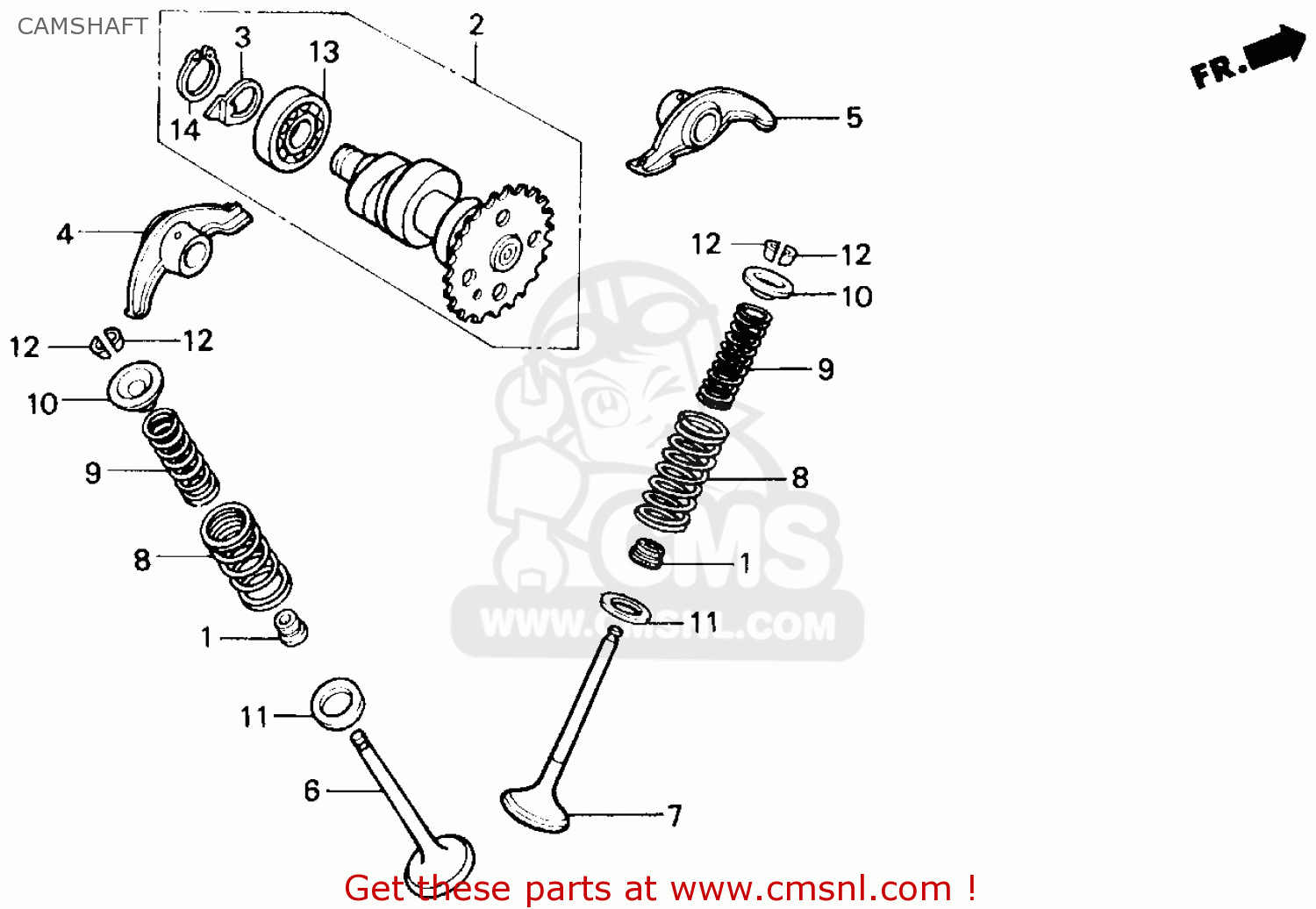 14100HB5000 Shaft Comp.,cam Honda buy the 14100HB5000 at CMSNL